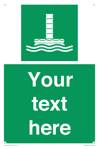 Custom sign safe condition Evacuation chute 